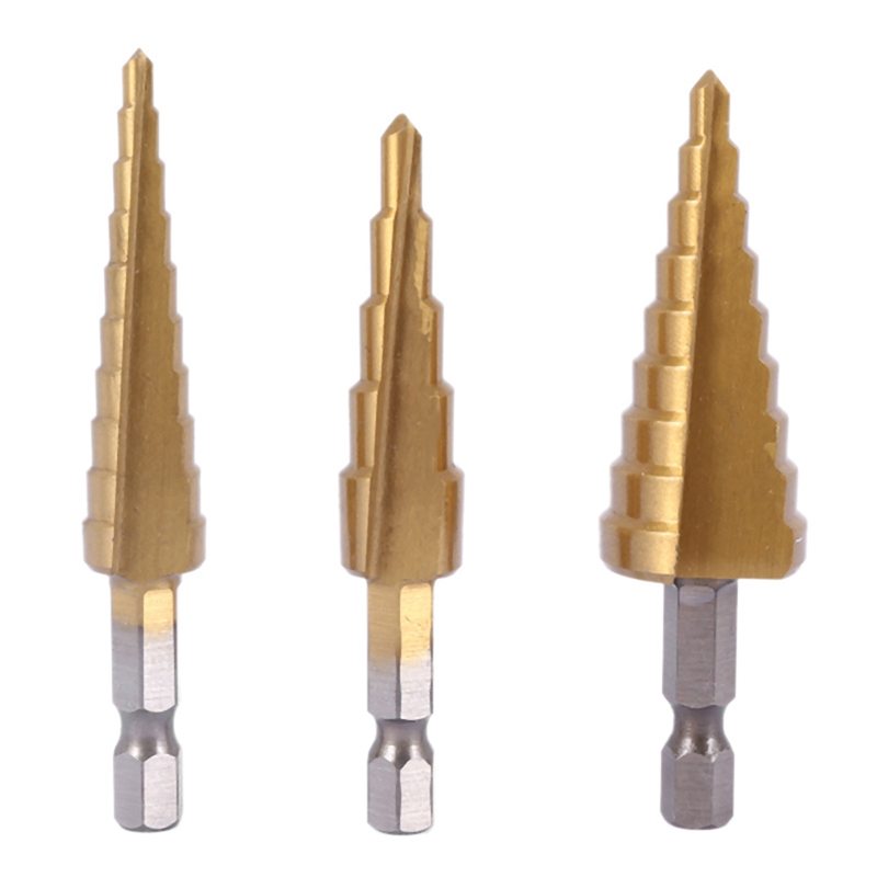 Step Drill Bit Set Titanium Hss Cobalt - A23T – zestaw 6 wierteł stopniowanych