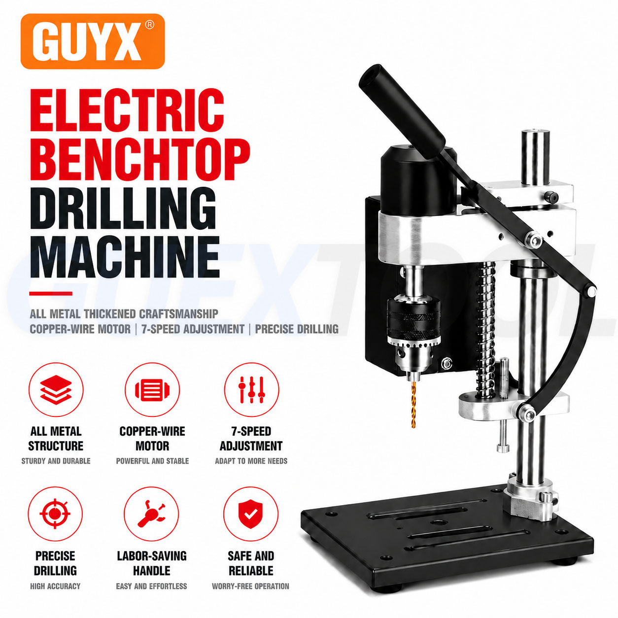 Benchtop Drill Press Mini Variable Speed - Mini Wiertarka Stołowa z Regulacją Prędkości,