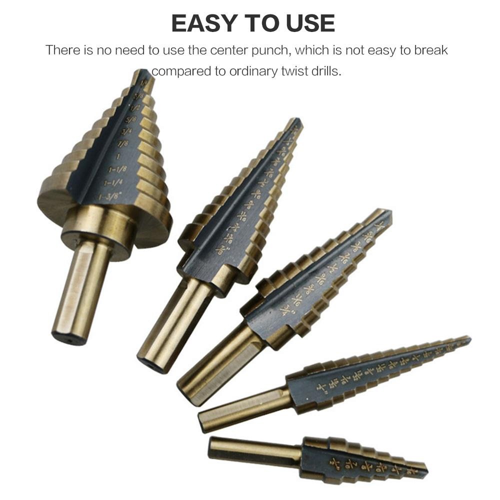 Zestaw Wierteł Stopniowych 50  – Step Drill Bit Set Titanium Hss Cobalt recenzja i cena