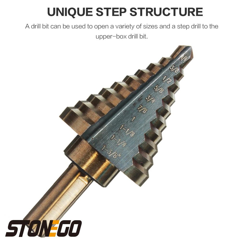Zestaw 5 szt. wierteł stopniow – Step Drill Bit Set Titanium Hss Cobalt recenzja i cena