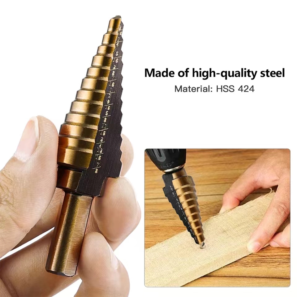 Zestaw wierteł stopniowych 5 s – Step Drill Bit Set Titanium Hss Cobalt recenzja i cena