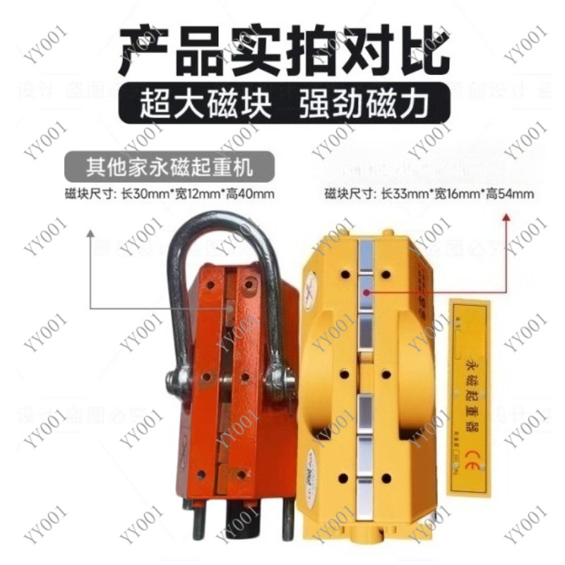 Podnośnik magnetyczny stalowy  – Magnetic Lifter Permanent Crane Hoist 600Kg recenzja i cena