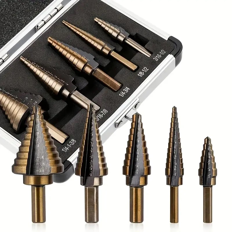 Zestaw wierteł stopniowych z g – Step Drill Bit Set Titanium Hss Cobalt recenzja i cena