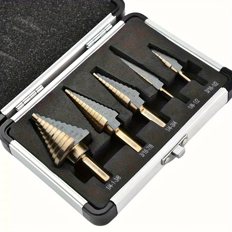 Zestaw 5 szt. wiertła stopniow – Step Drill Bit Set Titanium Hss Cobalt recenzja i cena