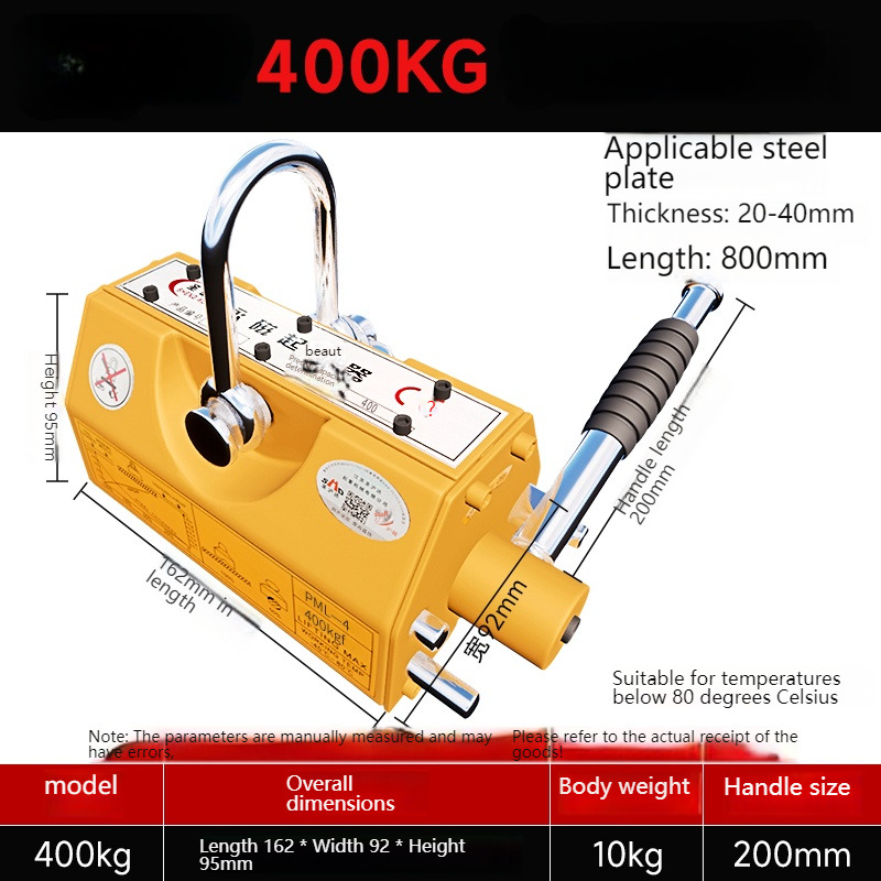 Podnośnik magnetyczny stalowy  – Magnetic Lifter Permanent Crane Hoist 600Kg recenzja i cena